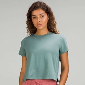 Lululemon Classic Fit Cotton Blend Tshirt in Tidewater Teal